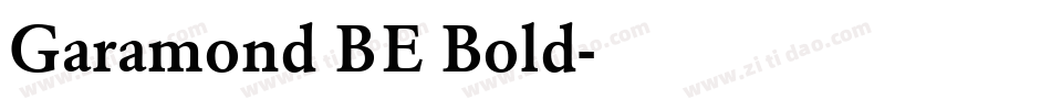 Garamond BE Bold字体转换